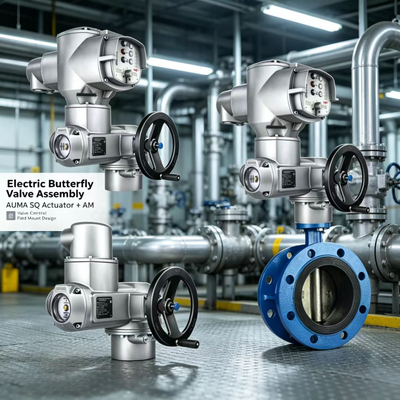 AUMA SQ 05.2-14.2 Deeldraai-actuator met AM 01.1 Besturing SFC Safe End Position Feedback Valve