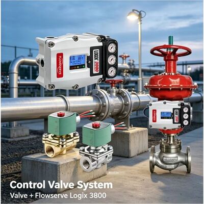 Flowserve Logix 3800 Digitale Positioner met ASCO Solenoïdeklep Precisie Regelpakket