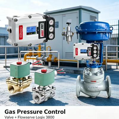 Flowserve Logix 3800 Digitale Positioner met ASCO Solenoïdeklep Precisie Regelpakket