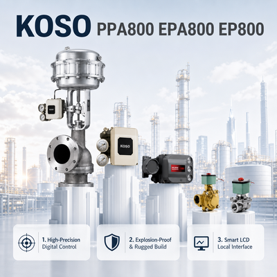 KOSO EP800 Serie Elektropneumatische Positie-regelaar PPA800 EPA800 Slimme Klepbesturing OEM Explosieveilig IECEx ATEX Certificering
