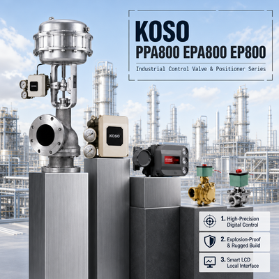 KOSO PPA800 EPA800 EP800 Elektropneumatische Ventielpositie-regelaar Slimme Terugkoppeling 4-20mA Lineaire Flow Control OEM