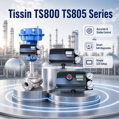 Tissin TS800 TS805 Slimme Klepstandsteller HART 4 20mA Elektro-pneumatisch IP66 Explosieveilig