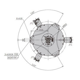 Parallel het Wapenplafond dat van de Koppelingstype Chinees Robot voor Kawasaki-Robot opzet