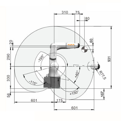 De compacte flexibele industriële toepassing KUKA Kr 4 van de robotelektronika de mini industriële robot van AGILUS