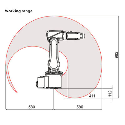 ABB IRB 120 het miniwapen van de 6 Asrobot met het Compacte controlemechanisme van IRC5 voor het Plukken van en het Plaatsen van robotwapen