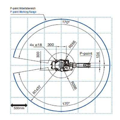 6 de as f-d-V8 Playload 8kg bereikt 1437mm het Booglassenrobot van Mig