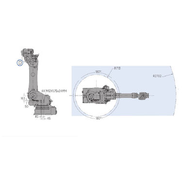 De behandeling van Robot van MOTOMAN GP180 met 180KG-Nuttige ladings Industriële Robot voor Matrijs Gegoten Machine