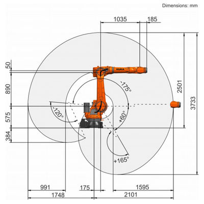 Kr 70 R2100 met van het ControlemechanismePayload 85kg van Kr C4 Bereik 2101mm het Palletiseren Robot