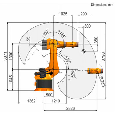 Kr 360 Maximum de Nuttige ladings472kg Bereik 2826mm van R2830 de Manipulator van de 6 Asrobot
