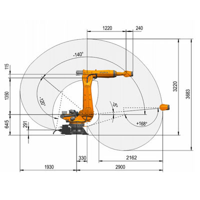 Kr 240 r2900-2 Nuttige ladings313kg Bereik 2900mm het Lassenrobot van de 6 Asvlek