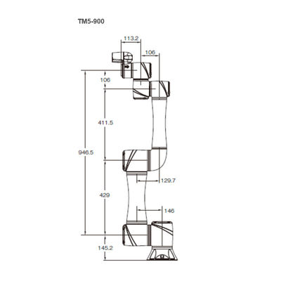 Automatische Robot TM5-900 met 900MM Bereik4kg Nuttige lading voor 6 Aixs Manipulator als Samenwerkingsrobot