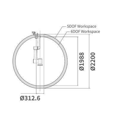 Hoge Nuttige lading Cobot van TM14 met 14KG-Nuttige lading en 1100MM Bereik Samenwerkingsrobot voor Motorassemblage