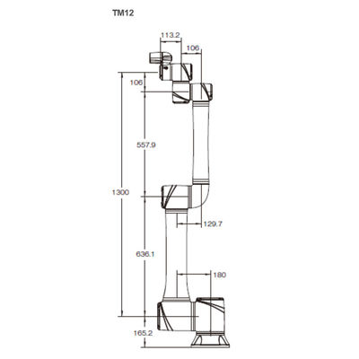 Intelligente Robot van TM12 Cobot met 12KG-Nuttige lading 1300MM Robotachtig Wapen voor CNC Lading en het Leegmaken