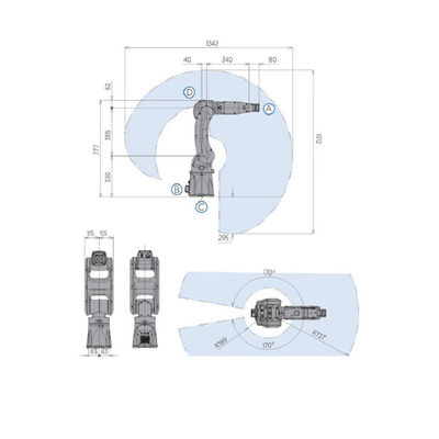 De Assemblage Industriële Robot GP8 van de hoge snelheidsmotor met 8KG-Nuttige ladings Robotachtig Wapen als Oogst en Plaatsmachine