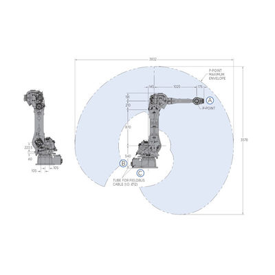 Industrieel Robotachtig Wapen van Motoman GP50 met de Nuttige lading van And 50KG van de Booglasser als Automatische Manipulator