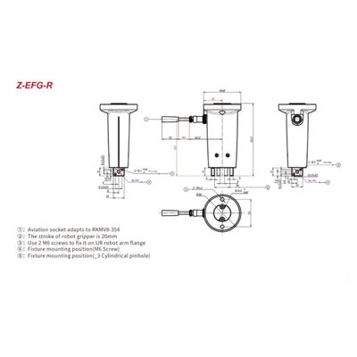 Mechanisch Wapen 6 de Klauwklem van Ashitbot z-efg-r voor Ver*beteren als Cobot