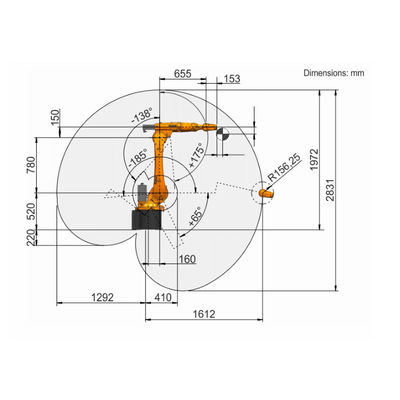 Verpakkingsrobot Kr 16 R1610-Wapen 6 van de Manipulatorrobot As voor Robotverpakking