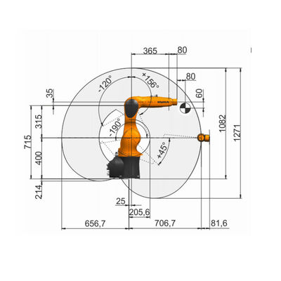 Automatische Lassenrobot Kr 6 R700 6 Machine van het de Robotlassen van het As de Robotachtige Lassen