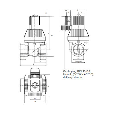 Type 6221 Zuigerklep 2/2 Manier als Solenoïdeklep wordt servo-bijgewoond voor hoog Gepulseerde en Samengeperste Lucht die