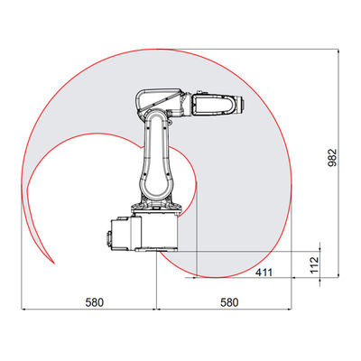 ABB IRB 120 6 As Industrieel Robotachtig Wapen voor Flexibele en Compacte het Wapennuttige lading van de Productie Industriële Robot 3 Kg