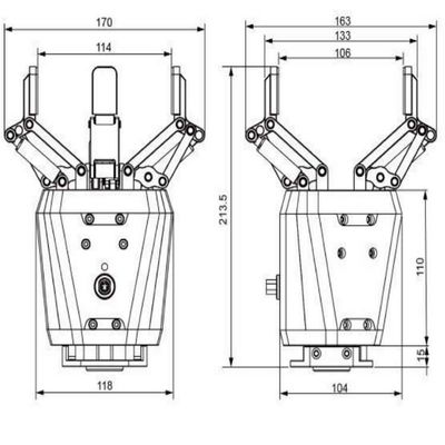 Samenwerkende Robotarm Robotarm Gripper Voor Experimentele Onderwijsautomatisering Als Cobot Robot