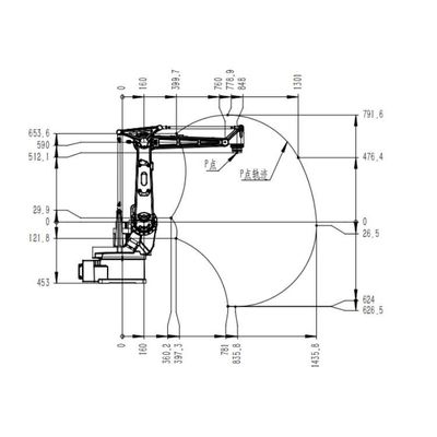 6 as Robotachtig Wapen die TKB4600-12KG-1435mm voor het Schilderen schilderen als het Schilderen van Robot