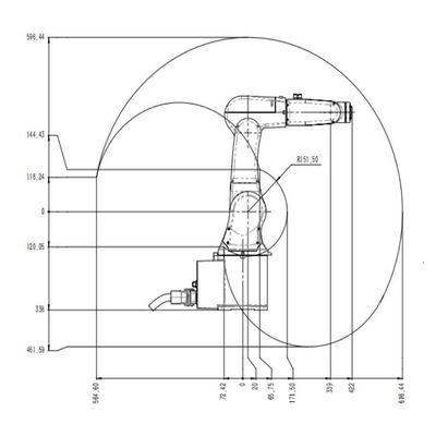 Robotachtig Wapen 6 van de materiële Behandelingsrobot TRB050-3kg-616mm As als Universele Robot