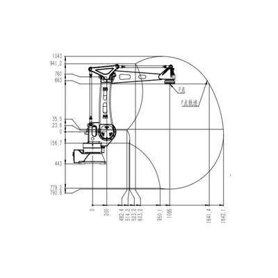 6 de Precisieopsporing van het as Robotachtige Wapen TKB460-30kg-1840mm als Industriële Robots