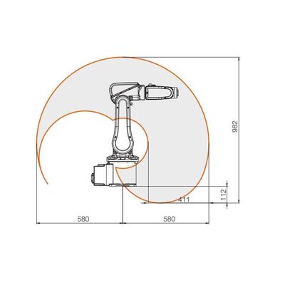 Kleine industriële robot IRB 120 met 6 assen Industriële robotarm voor Cnc assemblage robot