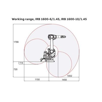 Verpakkingsrobot IRB 160010/1.45 6 Industriële Robots van het As Industriële Robotachtige Wapen