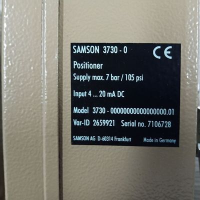 Samson Positioner 3730-0 als Kleptoebehoren met Controlekleppen en 3M Valve worden gebruikt dat