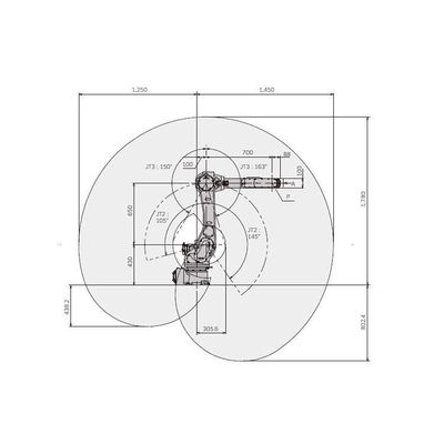 Kawasaki RS010N 6-assige robotarm met CNGBS-laspositionair voor lasrobot