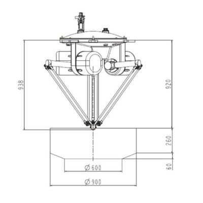 Sorting Robot China QJRB3-1A met sorteerrobotarm 4 as voor CNC-bewerking als delta-robot