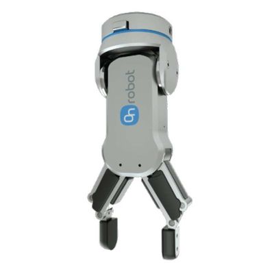 Samenwerkende robot gecombineerd met robotarmgrijper RG2 voor het hanteren van Cnc als robotgrijper