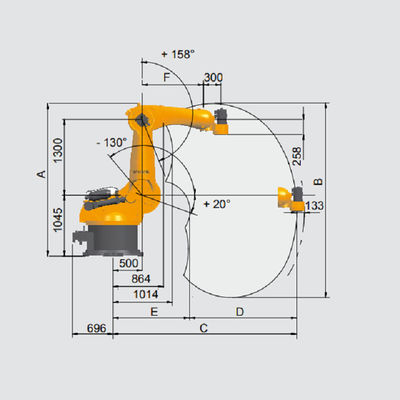 Kuka Kr 470 PArobot het Palletiseren Robotwapen 6 As met Nuttige lading 470kg het Palletiseren Robotwapen