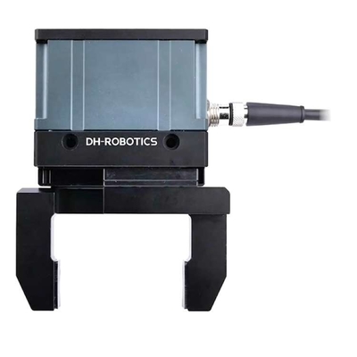Industriële parallelle elektrische gripper PGI-140 met robotarm voor het ophalen en plaatsen als robotgripper