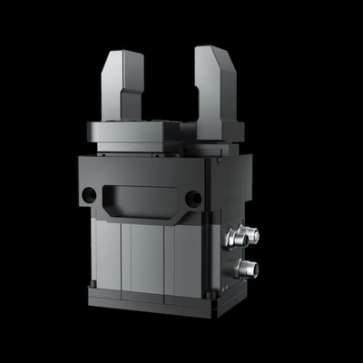 Industriële parallelle elektrische gripper PGI-140 met robotarm voor het ophalen en plaatsen als robotgripper