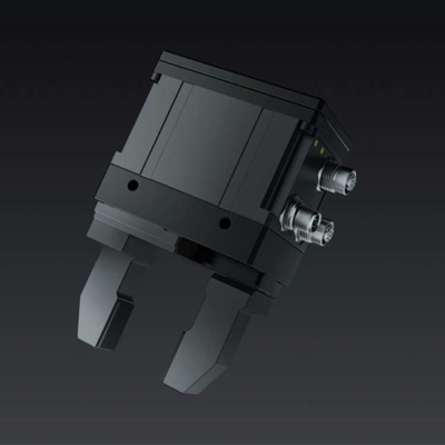 Industriële parallelle elektrische gripper PGI-140 met robotarm voor het ophalen en plaatsen als robotgripper