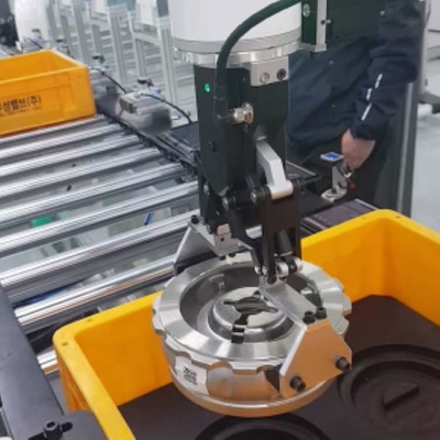 Drievinger Servo Electric Gripper CGC-80 met CNGBS 6 Axis Robot Arm voor geautomatiseerde Cobot Handling