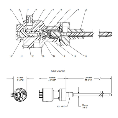 Controlemechanismen van de Kimray de Model ht-12 tc-700 tsdh-700 Temperatuur
