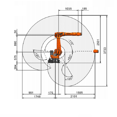 Slimme Robot Kr 70 R2100-van de de Roboticatang KUKA van PApallets de Industriële Robot