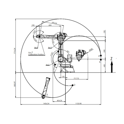 Hoge Bereikmanipulator raceauto-7-1,4 met 1436MM Bereik als 6 As Industriële Robot voor ZARC-Lassenmachine