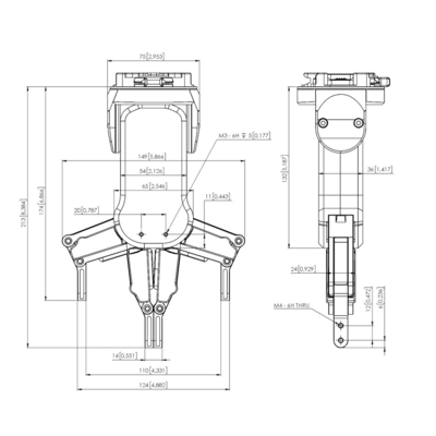 Van de de tangrg2 twee vinger van de ONrobotrobot het werk van de de handtang voor de elektrische tang van UR cobot