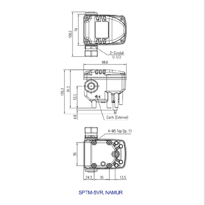Sptm-5V de Slimme Elektrische van de de Positiezender van de Controleklep Pneumatische Delen