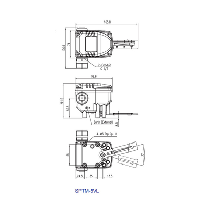 Sptm-5V de Slimme Elektrische van de de Positiezender van de Controleklep Pneumatische Delen