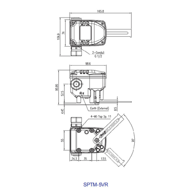 Sptm-5V de Slimme Elektrische van de de Positiezender van de Controleklep Pneumatische Delen