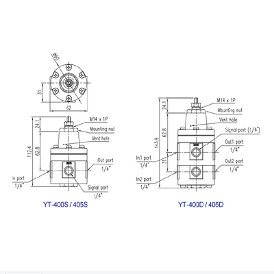 Van het de Klepstaal van de slot het omhoog Elektrische Controle Instelmechanisme yt-400S