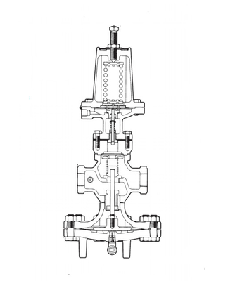 Gietijzer Proefoperated pressure regulator 25P 4“