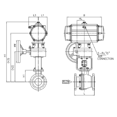 310K pneumatische Actuator van de Controleklep 6300RC voor het Controleren Vloeibaar Gas