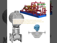 Emerson Rosemount 3152K drukzender voor kerninstallaties, MicroMotion F025S Coriolis-stroommeter en drukverlagende en -regulerende apparaten